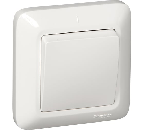 1-клавишный выключатель Systeme Electric скрытой проводки Прима 6А IP20 белый розничная упаковка S16-057-BI 1