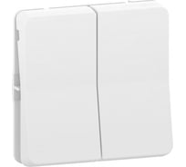2-клавишный механизм переключателя Systeme Electric скрытой проводки Mureva Styl 10А IP55 6+6 белый MUR39022