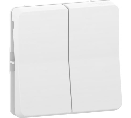 2-клавишный механизм переключателя Systeme Electric скрытой проводки Mureva Styl 10А IP55 6+6 белый MUR39022 1