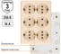 Розетка TDM ELECTRIC шестиместная, 2П+3, открытой установки, IP20, 16A, сл.кость, Ладога SQ1801-0246 3