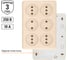 Розетка TDM ELECTRIC шестиместная, 2П, открытой установки, IP20, 10А, слоновая кость, Ладога SQ1801-0244 3