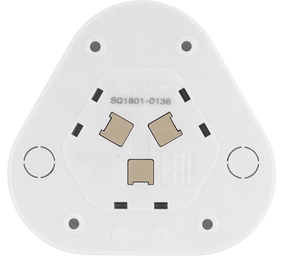 Розетка TDM ELECTRIC треугольная, 2П, открытой установки, IP20, 10A, белая, Ладога SQ1801-0136