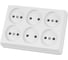 Розетка TDM ELECTRIC шестиместная, 2П, открытой установки, IP20, 10A, белая, Ладога SQ1801-0140 1