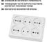 Розетка TDM ELECTRIC шестиместная, 2П, открытой установки, IP20, 10A, белая, Ладога SQ1801-0140 5