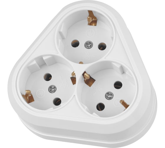 Розетка TDM ELECTRIC треугольная, 2П+3, открытой установки, IP20, 16A, белая, Ладога SQ1801-0138