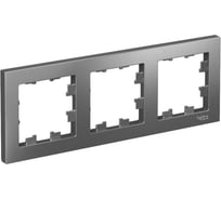 3-местная универсальная рамка Systeme Electric AtlasDesign сталь ATN000903