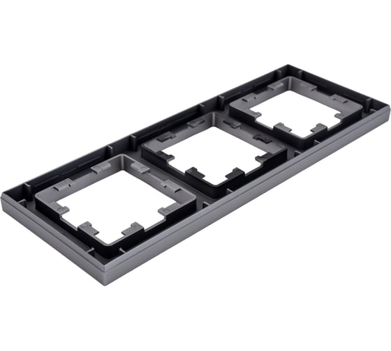 3-местная универсальная рамка Systeme Electric AtlasDesign сталь ATN000903