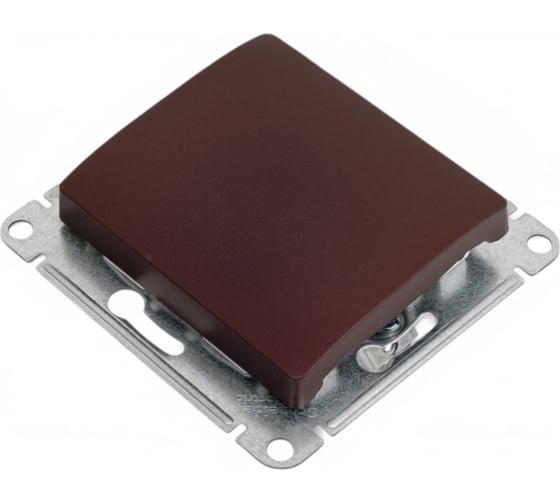 1-клавишный механизм выключателя Systeme Electric скрытой проводки Glossa 10А IP20 1 10AX баклажан GSL001111