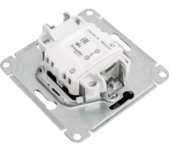 1-клавишный механизм выключателя Systeme Electric скрытой проводки Glossa 10А IP20 1 10AX баклажан GSL001111