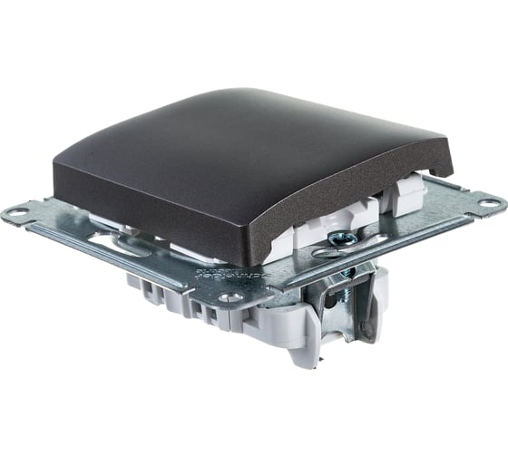 1-клавишный механизм выключателя Systeme Electric скрытой проводки Glossa 10А IP20 1 10AX графит GSL001311