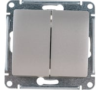 2-клавишный механизм выключателя Systeme Electric скрытой проводки Glossa 10А IP20 5 10AX платина GSL001251