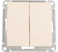 2-клавишный механизм выключателя Systeme Electric скрытой проводки W59 10А IP20 10AX слоновая кость VS510-252-2-86