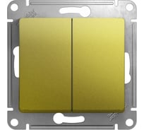 2-клавишный механизм выключателя Systeme Electric скрытой проводки Glossa 10А IP20 5 10AX фисташковый GSL001051