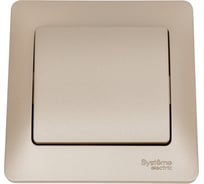 1-клавишный выключатель Systeme Electric скрытой проводки Glossa 10А IP20 1 10AX в сборе титан GSL000412