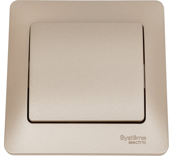 1-клавишный выключатель Systeme Electric скрытой проводки Glossa 10А IP20 1 10AX в сборе титан GSL000412