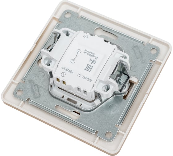 1-клавишный выключатель Systeme Electric скрытой проводки Glossa 10А IP20 1 10AX в сборе титан GSL000412