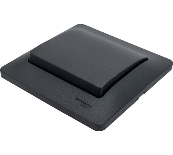 1-клавишный выключатель Systeme Electric скрытой проводки Glossa 10А IP20 1 10AX в сборе антрацит GSL000712