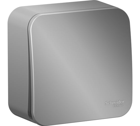 1-клавишный выключатель Systeme Electric открытой проводки Blanca 10А IP20 1 250В алюминий BLNVA101013