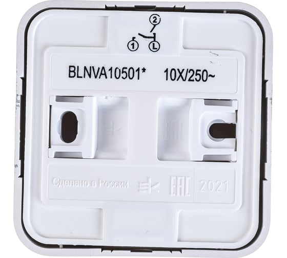 2-клавишный выключатель Systeme Electric открытой проводки Blanca 10А IP20 5 250В алюминий BLNVA105013