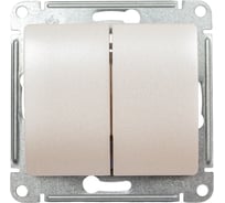 2-клавишный механизм выключателя Systeme Electric скрытой проводки Glossa 10А IP20 5 10AX перламутр GSL000651