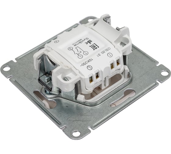 2-клавишный механизм выключателя Systeme Electric скрытой проводки Glossa 10А IP20 5 10AX перламутр GSL000651