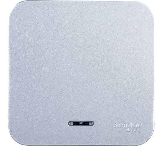 1-клавишный выключатель Systeme Electric открытой проводки Blanca 10А IP20 1 250В с подсветкой алюминий BLNVA101113 1