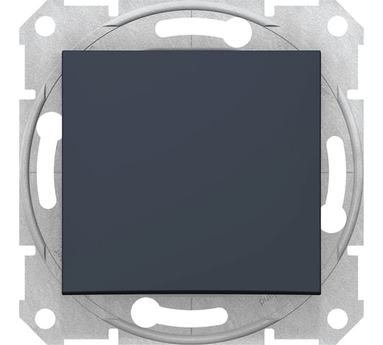 1-клавишный механизм выключателя Systeme Electric скрытой проводки Sedna 10А IP20 1 250В графит SE SDN0100170