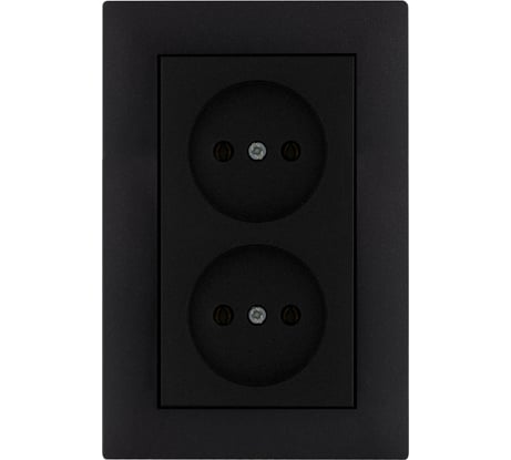 Розетка MAKEL 2-я б/з СП KAREA RIZZ 16А IP20 черн. 88054017