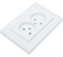 Розетка MAKEL 2-я б/з СП KAREA RIZZ 16А IP20 бел. 88001017