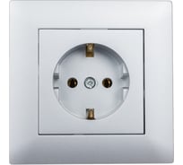 Розетка MAKEL с/з СП KAREA RIZZ 16А IP20 сереб. 88065028