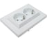 Розетка MAKEL 2-я с/з СП KAREA RIZZ 16А IP20 бел. 88001082 2