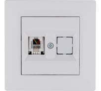 Розетка MAKEL компютерная CAT5 + гнездо СП KAREA RIZZ IP20 бел. 88001035