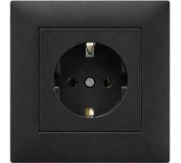 Розетка MAKEL с/з СП KAREA RIZZ 16А IP20 черн. 88054028