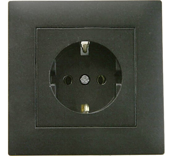 Розетка MAKEL с/з СП KAREA RIZZ 16А IP20 черн. 88054028