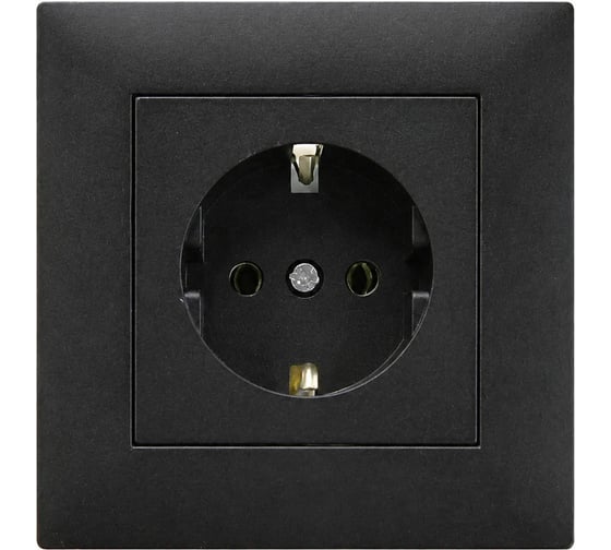 Розетка MAKEL с/з СП KAREA RIZZ 16А IP20 черн. 88054028