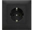 Розетка MAKEL с/з СП KAREA RIZZ 16А IP20 черн. 88054028 1