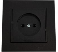 Розетка MAKEL Karea без заземления, СП, 16А, IP20, черный 56054022