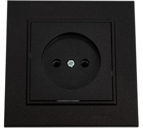 Розетка MAKEL Karea без заземления, СП, 16А, IP20, черный 56054022