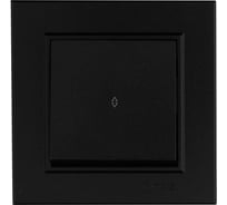 Переключатель 1-клавишный MAKEL Karea СП, 10А, IP20, черный 56054005