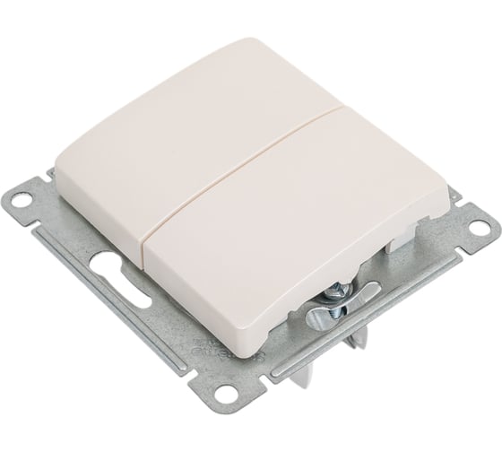 2-клавишный механизм переключателя Systeme Electric скрытой проводки Glossa 10А IP20 6/2 10AX перламутр GSL000665