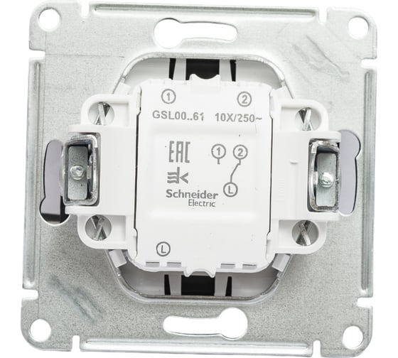1-клавишный механизм переключателя Systeme Electric скрытой проводки Glossa 10А IP20 6 10AX шоколад GSL000861
