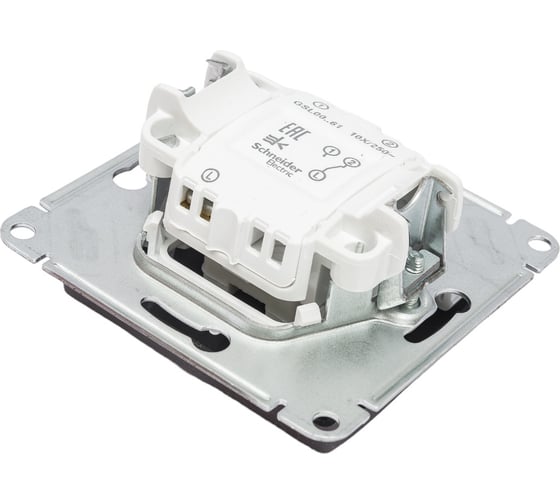 1-клавишный механизм переключателя Systeme Electric скрытой проводки Glossa 10А IP20 6 10AX шоколад GSL000861