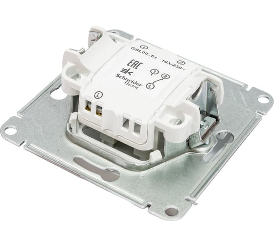 1-клавишный механизм переключателя Systeme Electric скрытой проводки Glossa 10А IP20 6 10AX платина GSL001261