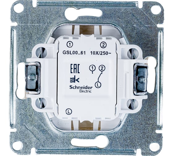 1-клавишный механизм переключателя Systeme Electric скрытой проводки Glossa 10А IP20 6 10AX титан GSL000461