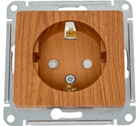 1-местный механизм розетки Systeme Electric скрытой проводки Glossa 16А IP20 с заземлением дерево дуб GSL000545