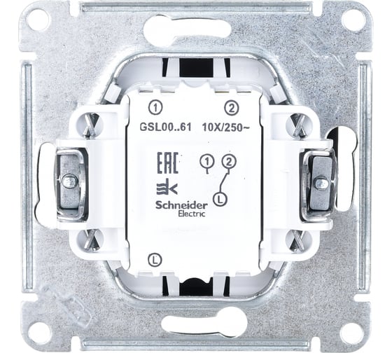 1-клавишный механизм переключателя Systeme Electric скрытой проводки Glossa 10А IP20 6а 10AX антрацит GSL000761