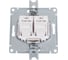 2-местный механизм компьютерной розетки Systeme Electric AtlasDesign RJ45 + RJ45 категории 5e алюминий ATN000385 3