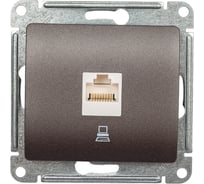 1-местный механизм компьютерной розетки Systeme Electric Glossa RJ45 категории 5е графит GSL001381K