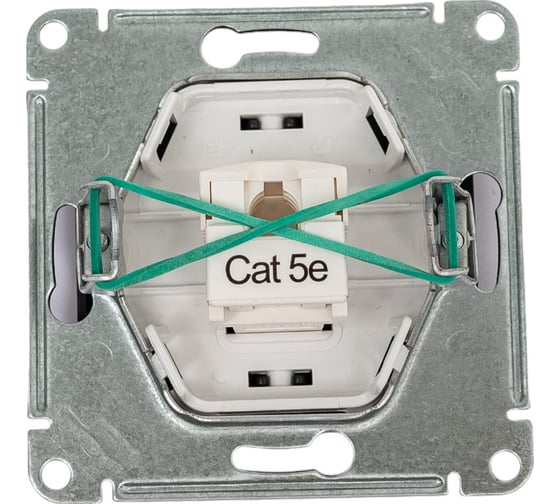 1-местный механизм компьютерной розетки Systeme Electric Glossa RJ45 категории 5е графит GSL001381K