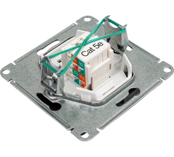 1-местный механизм компьютерной розетки Systeme Electric Glossa RJ45 категории 5е графит GSL001381K